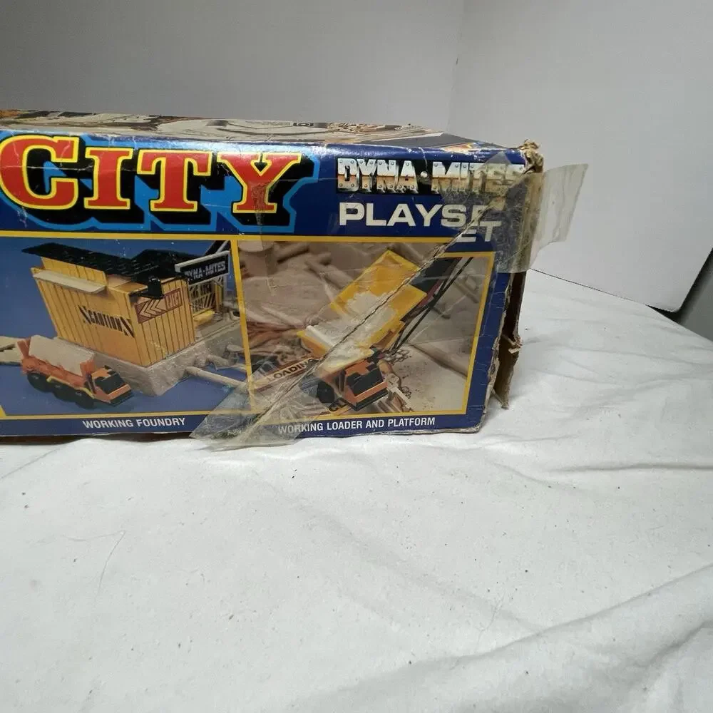 Dyna-Mite City Construction Site Playset # 13022 w/ Box - Vintage
